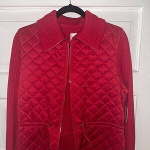 Rafaella Weekend Red Quilted Puffer Jacket